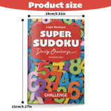 Super Sudoku Daily Challenges: 4-Level Set product image 6 showing printed book details for screen-free reading and learning