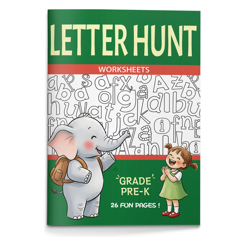 Letter Hunt Worksheets for Pre-K cover