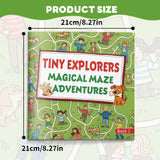 Country path maze pages with animals and fine motor practice