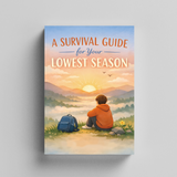 Survival Guide for Your Lowest Season product image 6 showing printed book details for screen-free reading and learning