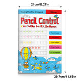 Line curve and shape tracing pages for preschool pre-writing
