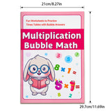 Kids multiplication workbook with bubble answer choices