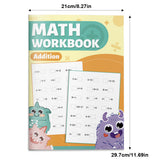 Kids addition workbook with simple equation pages