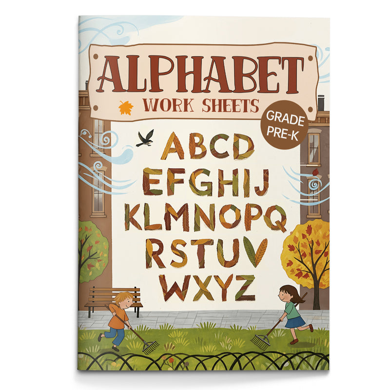 Alphabet Work Sheets trace connect circle cover