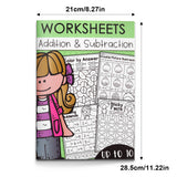 Children's visual addition workbook for picture counting and draw-count activities