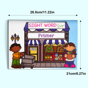 Children's shopping list sight word workbook for handwriting and word recognition