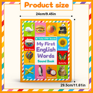 Toddler interactive vocabulary sound book for first words and speech practice