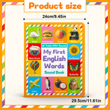 Toddler interactive vocabulary sound book for first words and speech practice