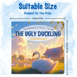 English and Spanish Andersen classic picture book pages