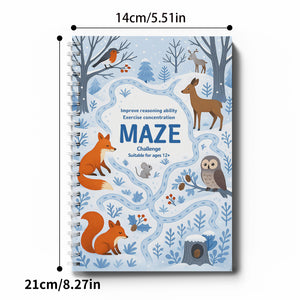 Hard winter forest maze pages for ages 12 plus