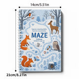 Hard winter forest maze pages for ages 12 plus