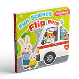 Children's flip book about ambulances, safety helpers, and everyday science
