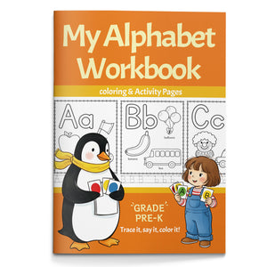 My Alphabet Workbook coloring activity pages cover