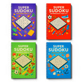 Super Sudoku Workbook Number Logic Puzzles cover for kids