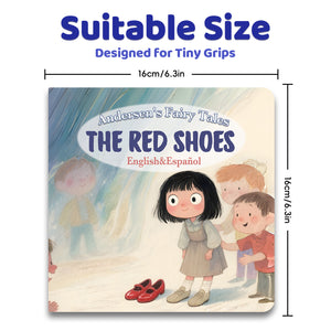 Suitable size view of The Red Shoes bilingual storybook for children