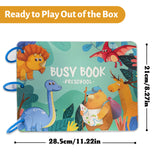 Reusable preschool busy book with animal matching pages