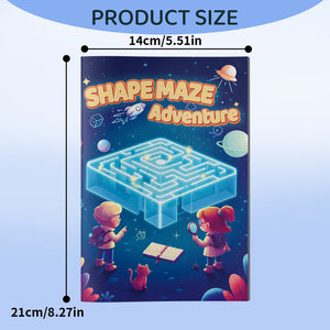 Shape Maze Adventure for Kids, Geometry Maze Puzzle Book with Pathfinding Challenges, Spatial Reasoning, Focus Training, Problem-Solving, and Brain-Building Fun