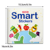 Fruit theme sticker activity book for kids with food discovery