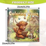 Farm animal cow coloring pages for children, creativity, and fine motor skills