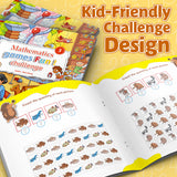 Ages 4-8 math challenge book for screen-free learning fun