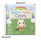 Bunny-themed color recognition book for preschool visual learning