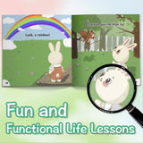 Children's bunny color book for matching visual learning and family reading