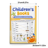 Early reading activity book with picture matching and letter completion