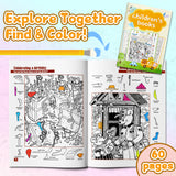 Ages 3-6 find and color book for visual focus