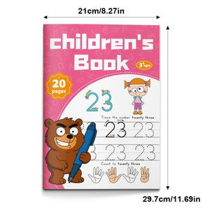 Counting and tracing practice book for preschool kids