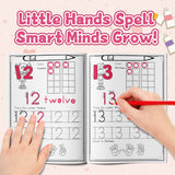 Printed number writing workbook for early math and handwriting skills