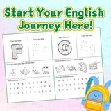 Children's Pre-K letter recognition workbook
