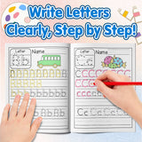 Printed letter tracing workbook for pencil control and letter recognition