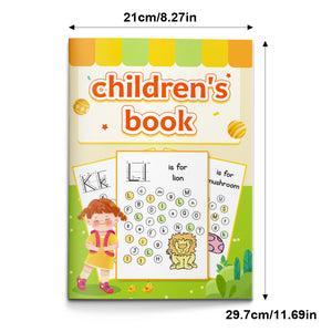 Early letter learning activity book with find-and-circle practice