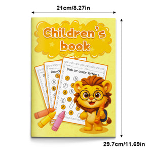 Early letter recognition activity book with dab or color practice