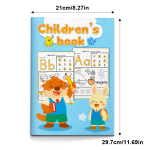 Alphabet activity book with trace find color and pattern practice