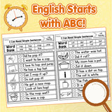 Children's CVC reading practice book
