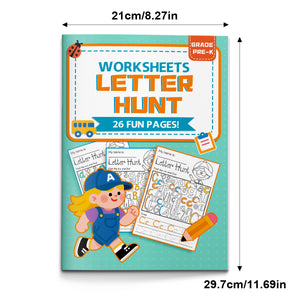 Early alphabet activity book with find-the-letter practice