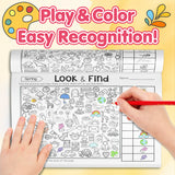 Printed preschool picture search book for object recognition