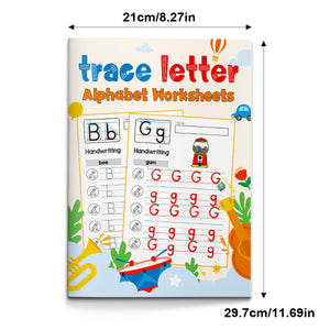 Early handwriting practice book for kids with letter tracing