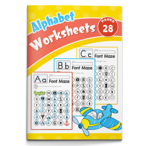 Alphabet Worksheets Letter Recognition and Mazes cover