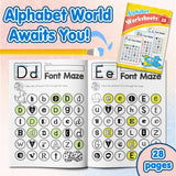 Ages 3-6 alphabet maze book for early literacy