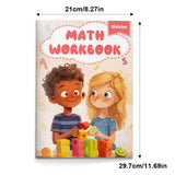 Children's division workbook with basic equation practice