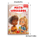 Children's subtraction workbook with simple equation practice