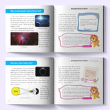 Printed STEM book for planets stars galaxies and space vocabulary