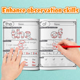 Printed sight words workbook for word recognition and writing practice