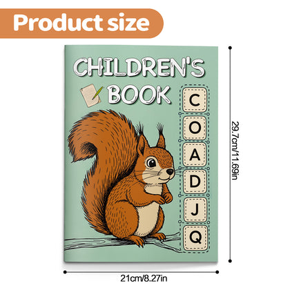 Kids trace letter workbook with picture word pages