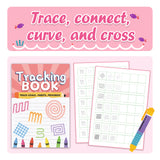 Printed preschool pre-writing workbook for handwriting readiness