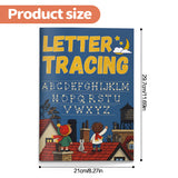 Kids letter tracing workbook with arrow and dot rows