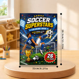 Soccer Superstars Coloring Book - Football Action Pages for Creative Kids physical printed English book interior page or product preview 3, ISBN 9798904662349