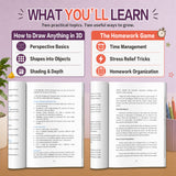 3D Drawing and Homework Skills 2-Book Set physical printed book set image 3, bundle ISBN 9798904665241